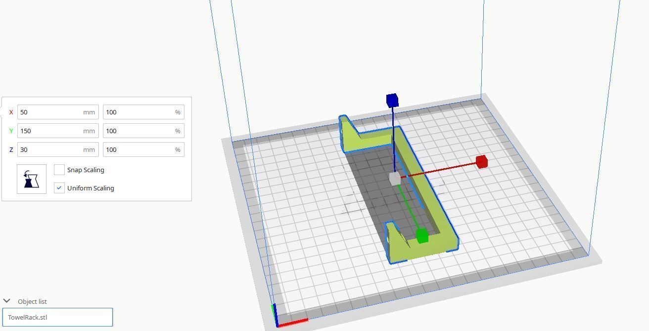 Towel Rack for hand towels 3D print model_1