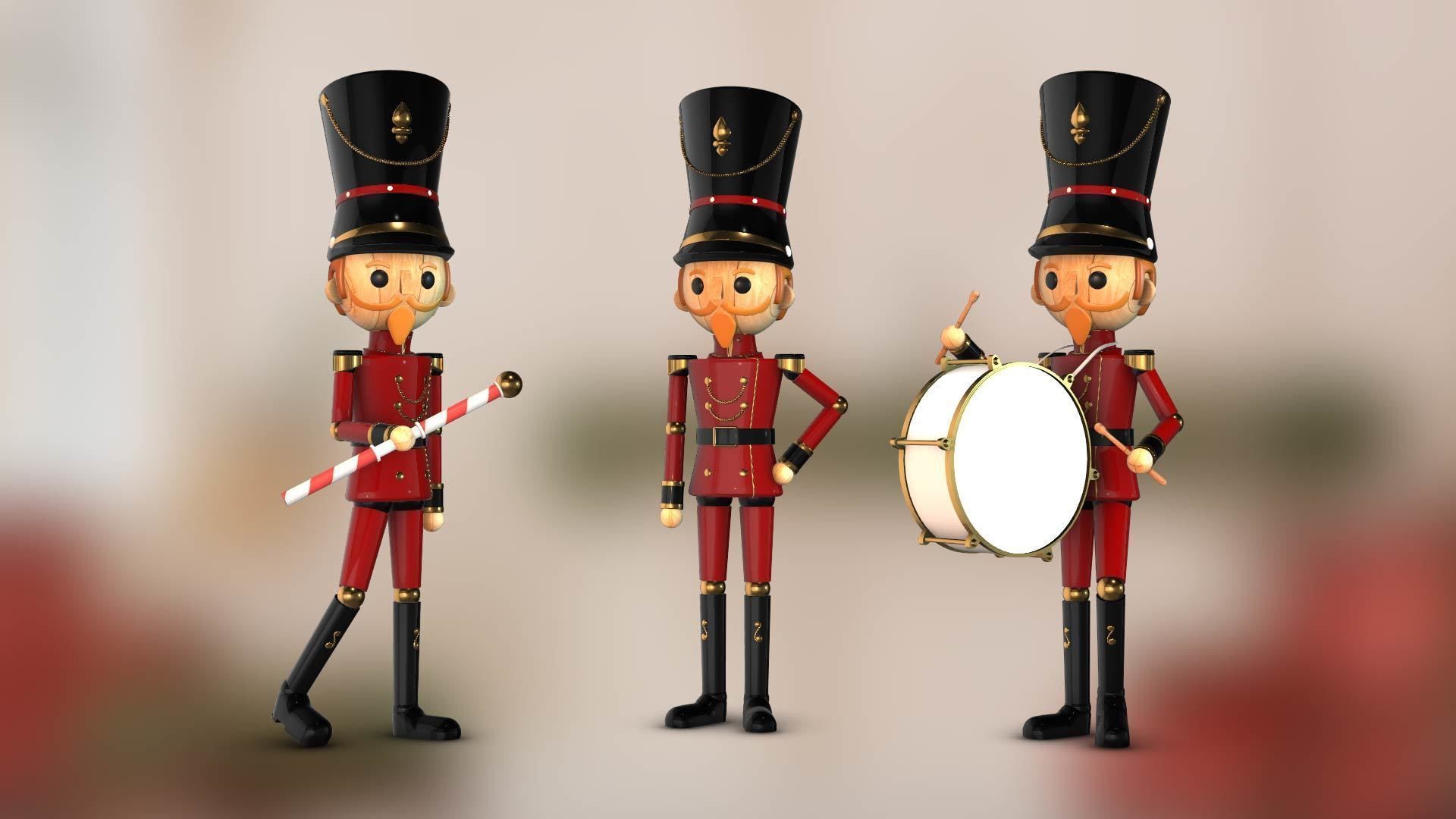Nutcracker New Year Model 3D model_3