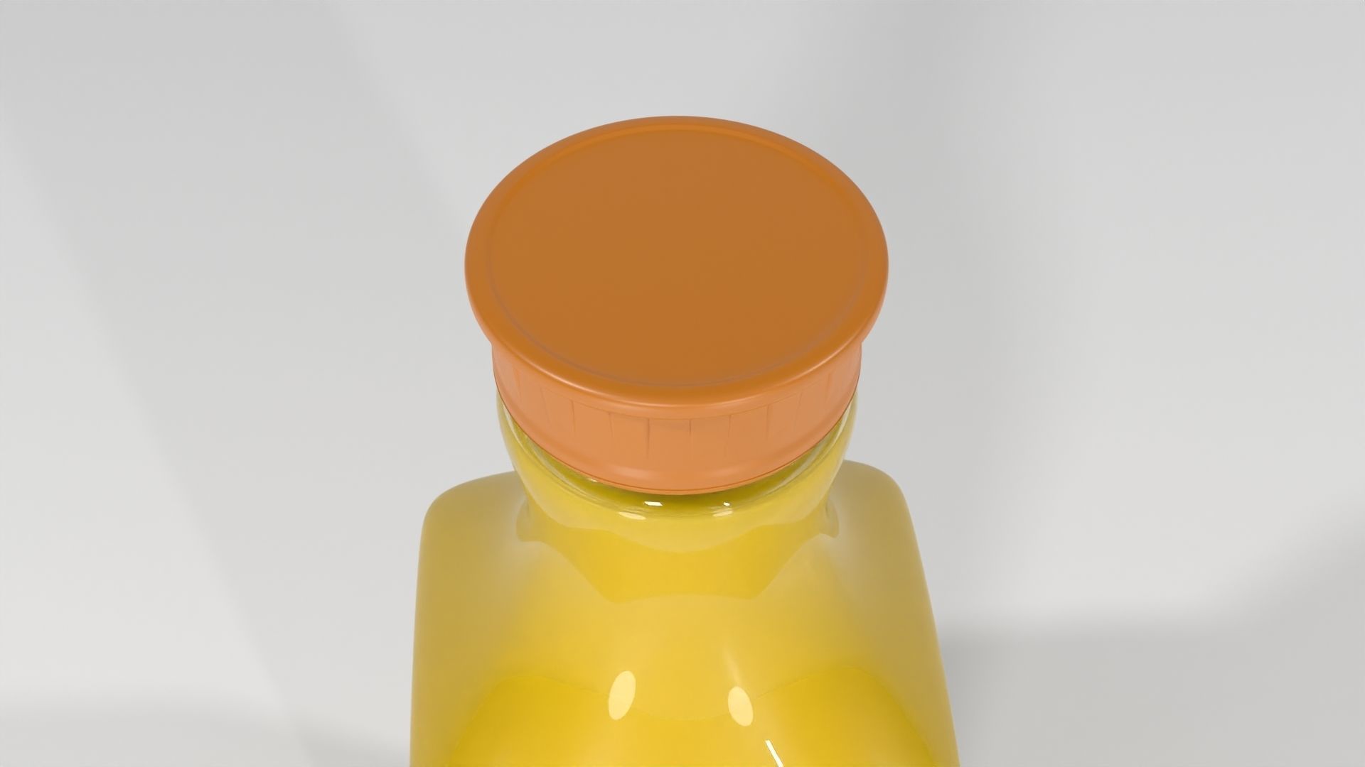 3D Orange Juice Jug Bottle with Professionally Designed Art 3D model_8