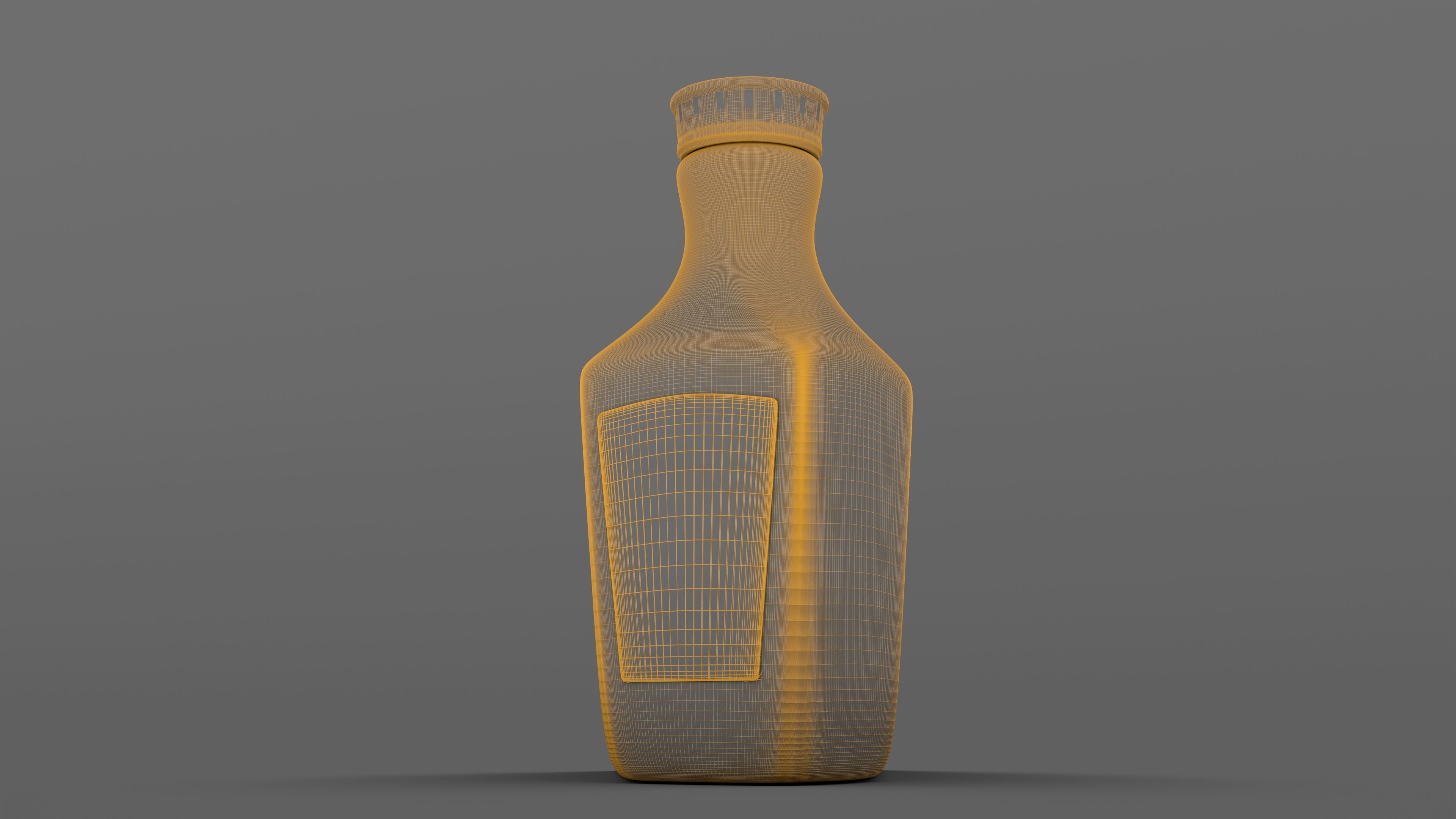 3D Orange Juice Jug Bottle with Professionally Designed Art 3D model_28