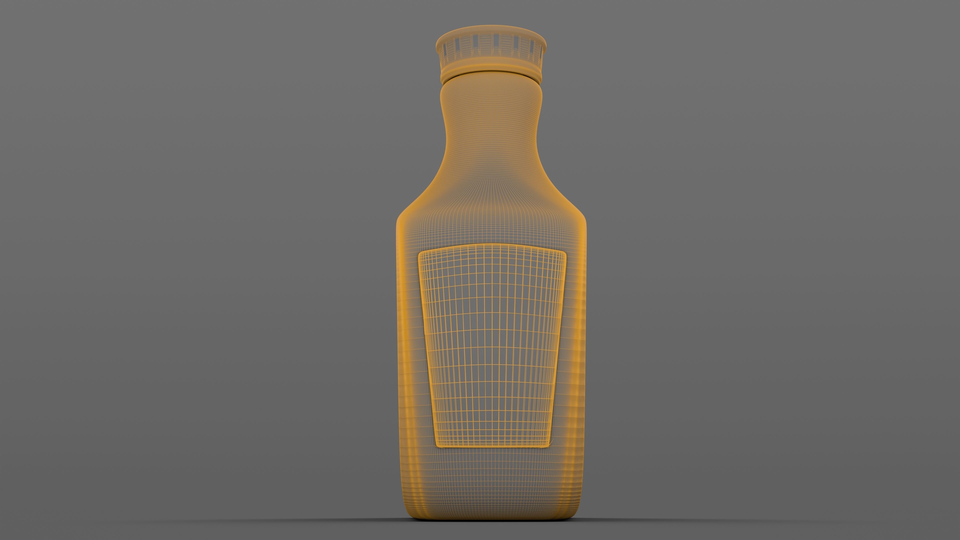 3D Orange Juice Jug Bottle with Professionally Designed Art 3D model_23