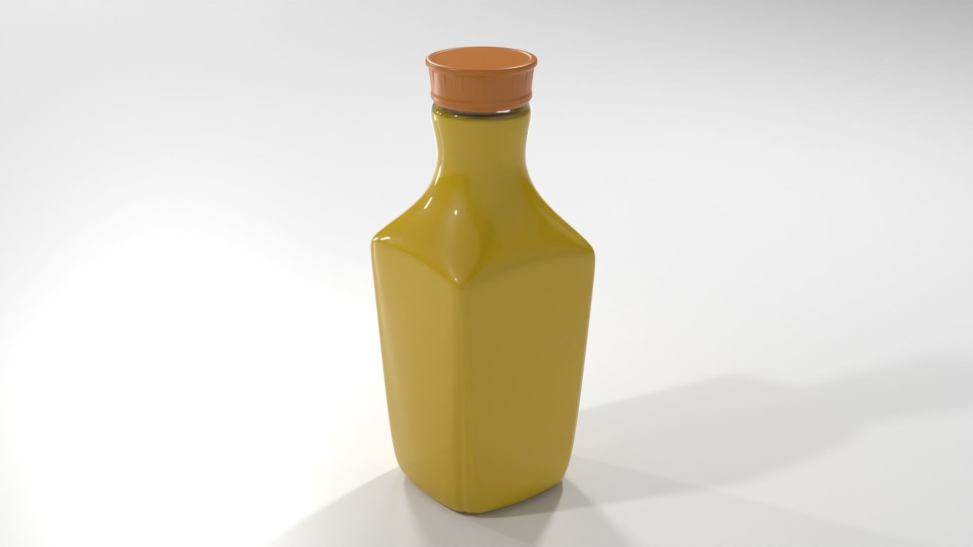 3D Orange Juice Jug Bottle with Professionally Designed Art 3D model_10