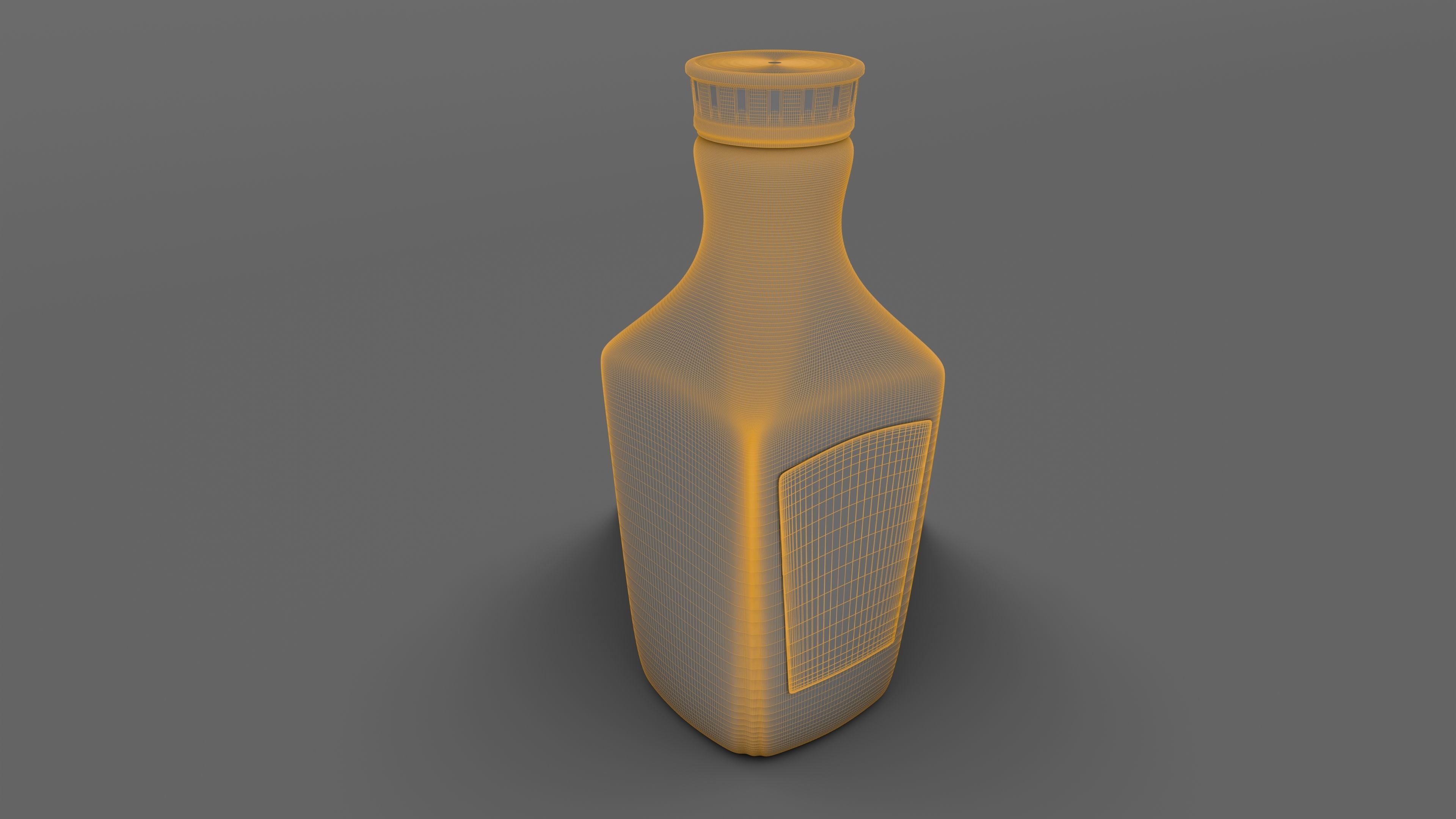 3D Orange Juice Jug Bottle with Professionally Designed Art 3D model_22