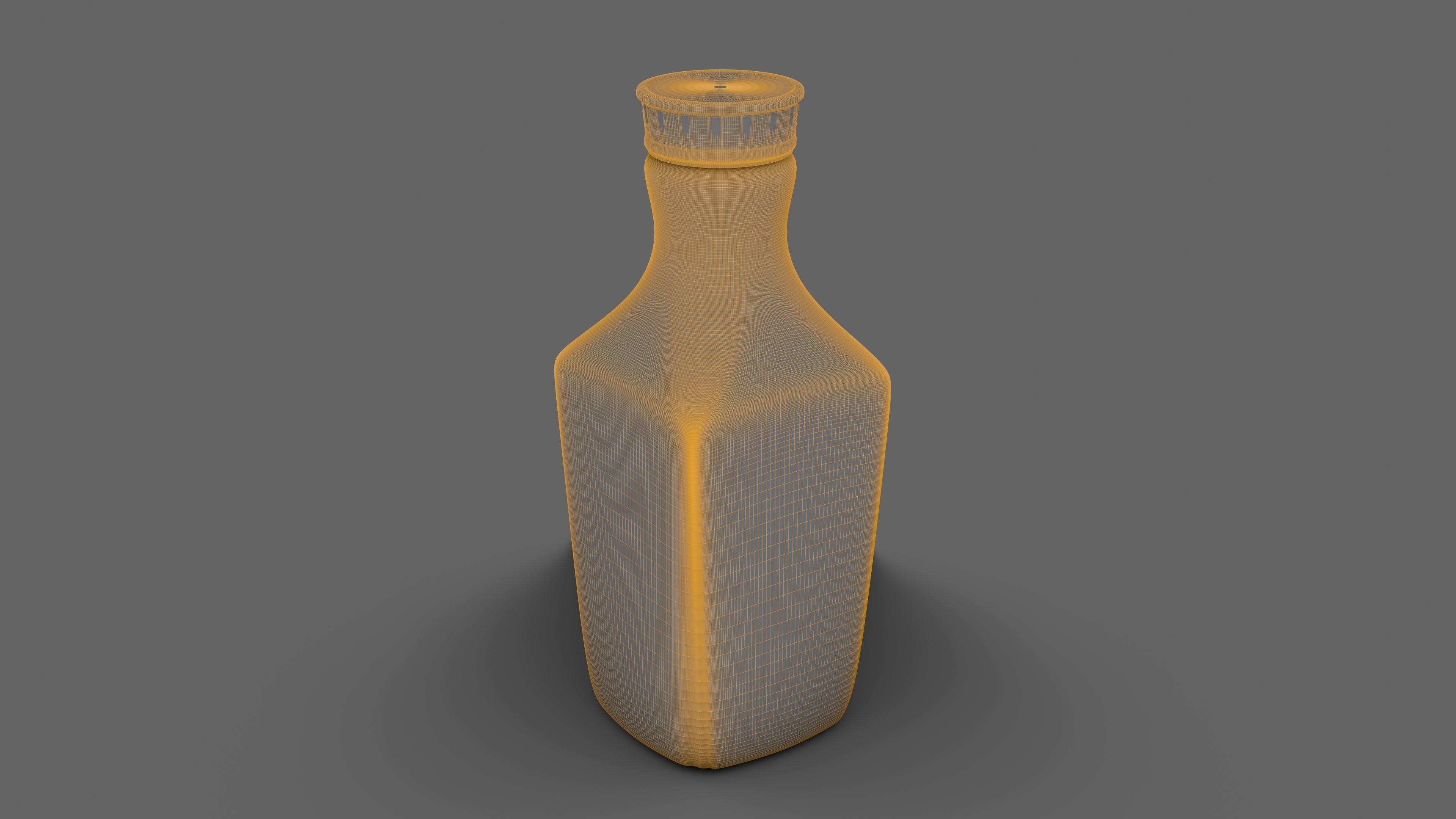 3D Orange Juice Jug Bottle with Professionally Designed Art 3D model_31