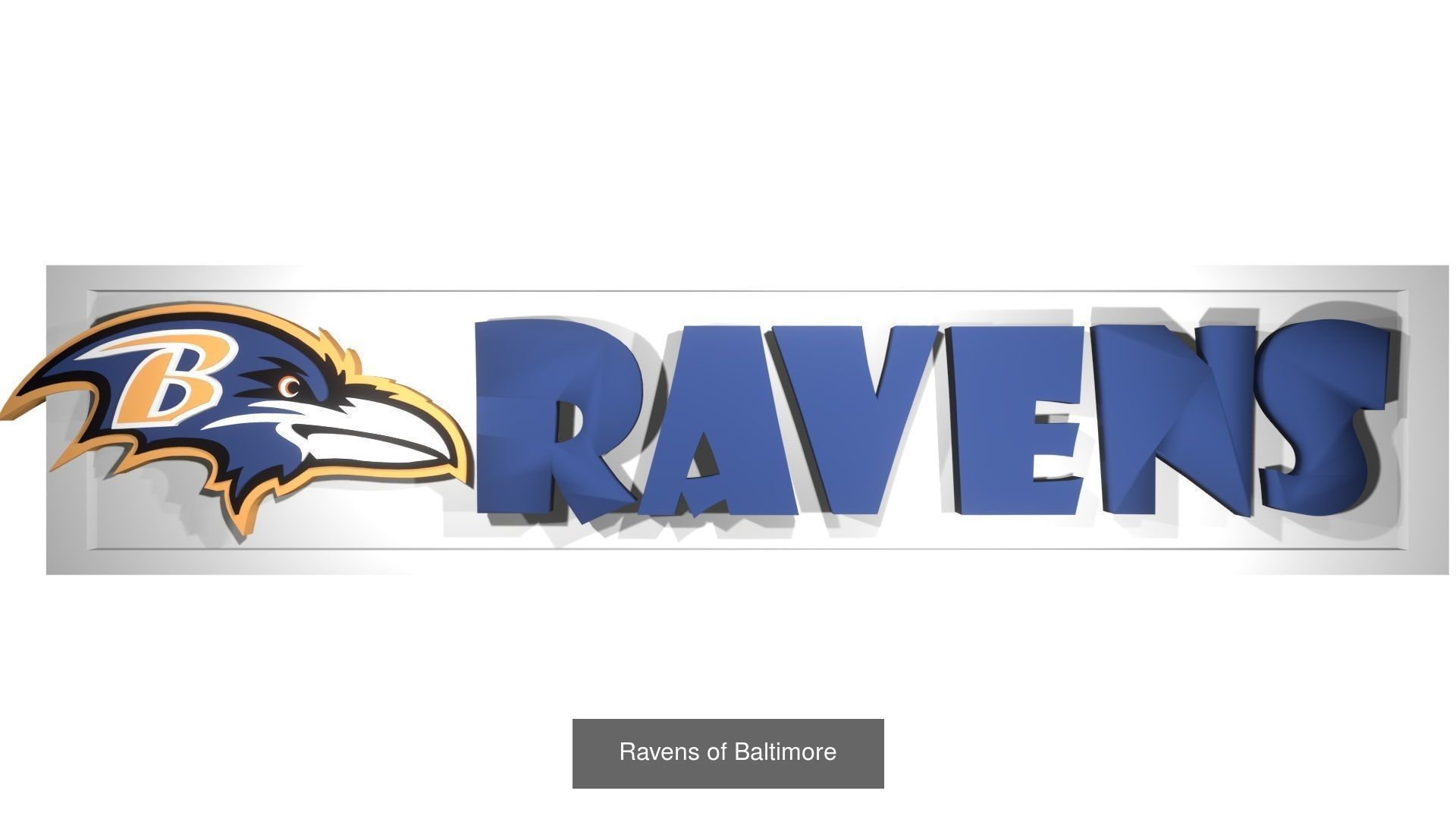 Ravens logos 3D Model Collection_4