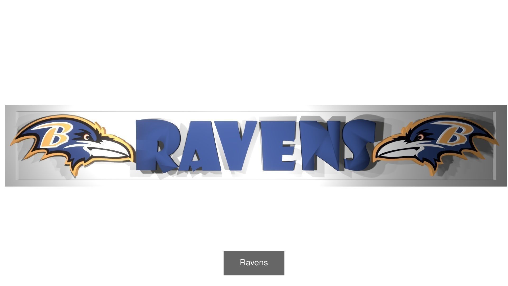Ravens logos 3D Model Collection_3