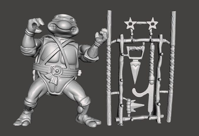 DONATELLO VINTAGE TEENAGE MUTANT NINJA TURTLES ACTION FIGURE 3D print model