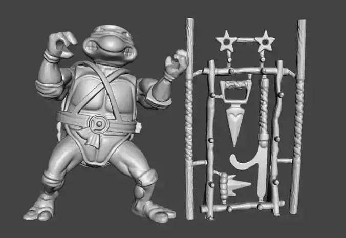 DONATELLO VINTAGE TEENAGE MUTANT NINJA TURTLES ACTION FIGURE 3D print model