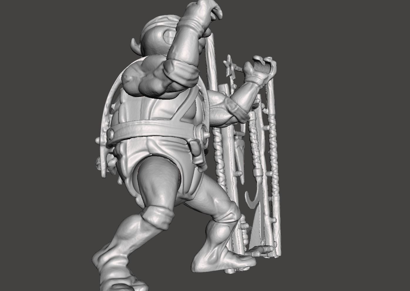 DONATELLO VINTAGE TEENAGE MUTANT NINJA TURTLES ACTION FIGURE 3D print model_3