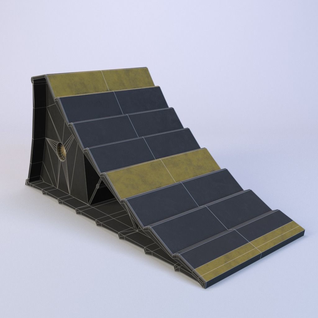 Wheel chock Low-poly 3D model_8