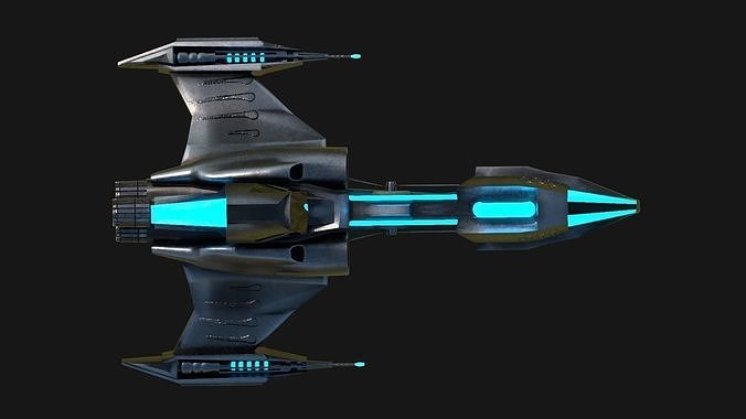 Alien Ship Low-poly 3D model