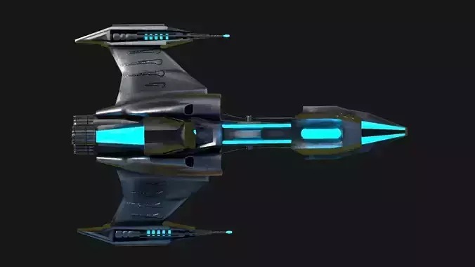 Alien Ship Low-poly 3D model