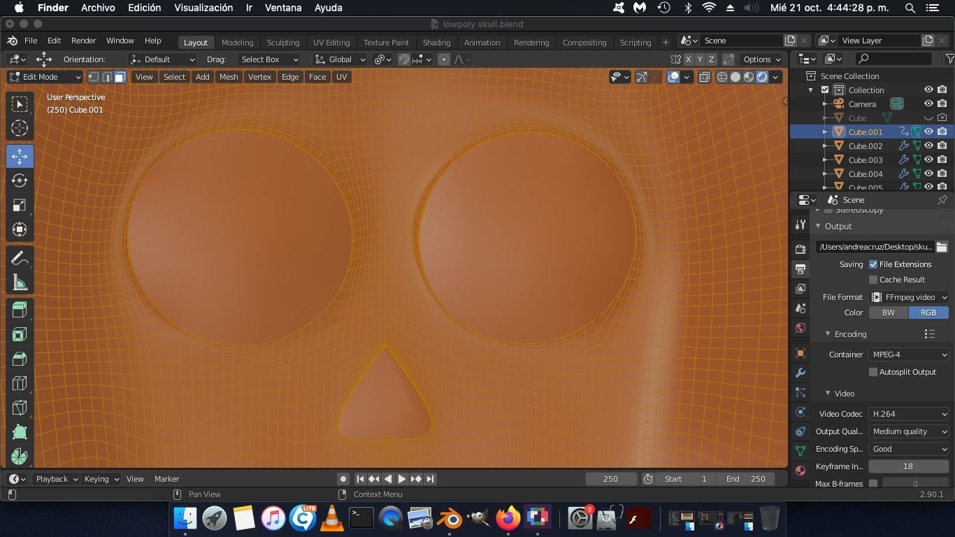 Skull Chocolate Mold  3D print model_18