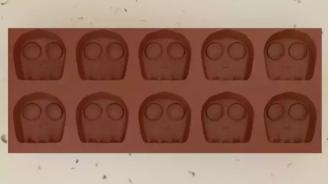 Skull Chocolate Mold  3D print model Skull Chocolate Mold  3D print model