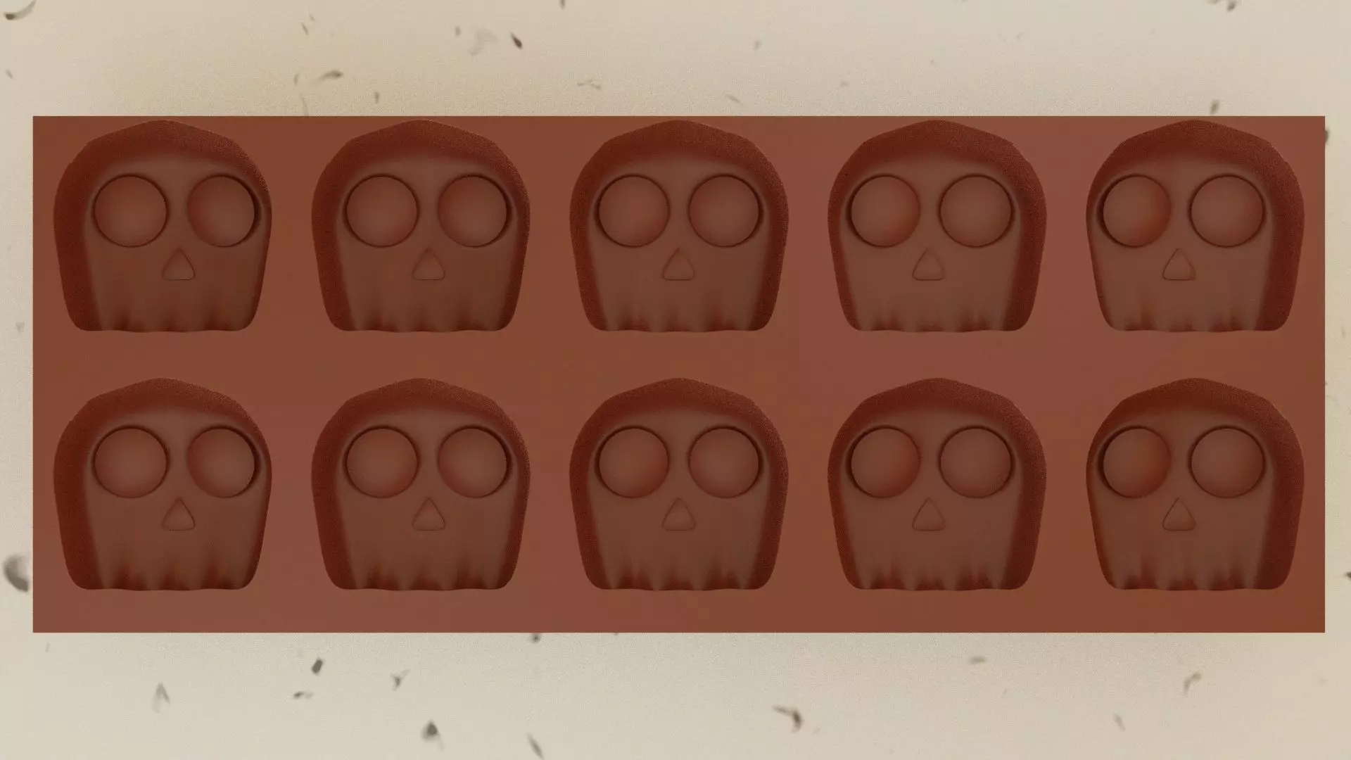 Skull Chocolate Mold  3D print model_0