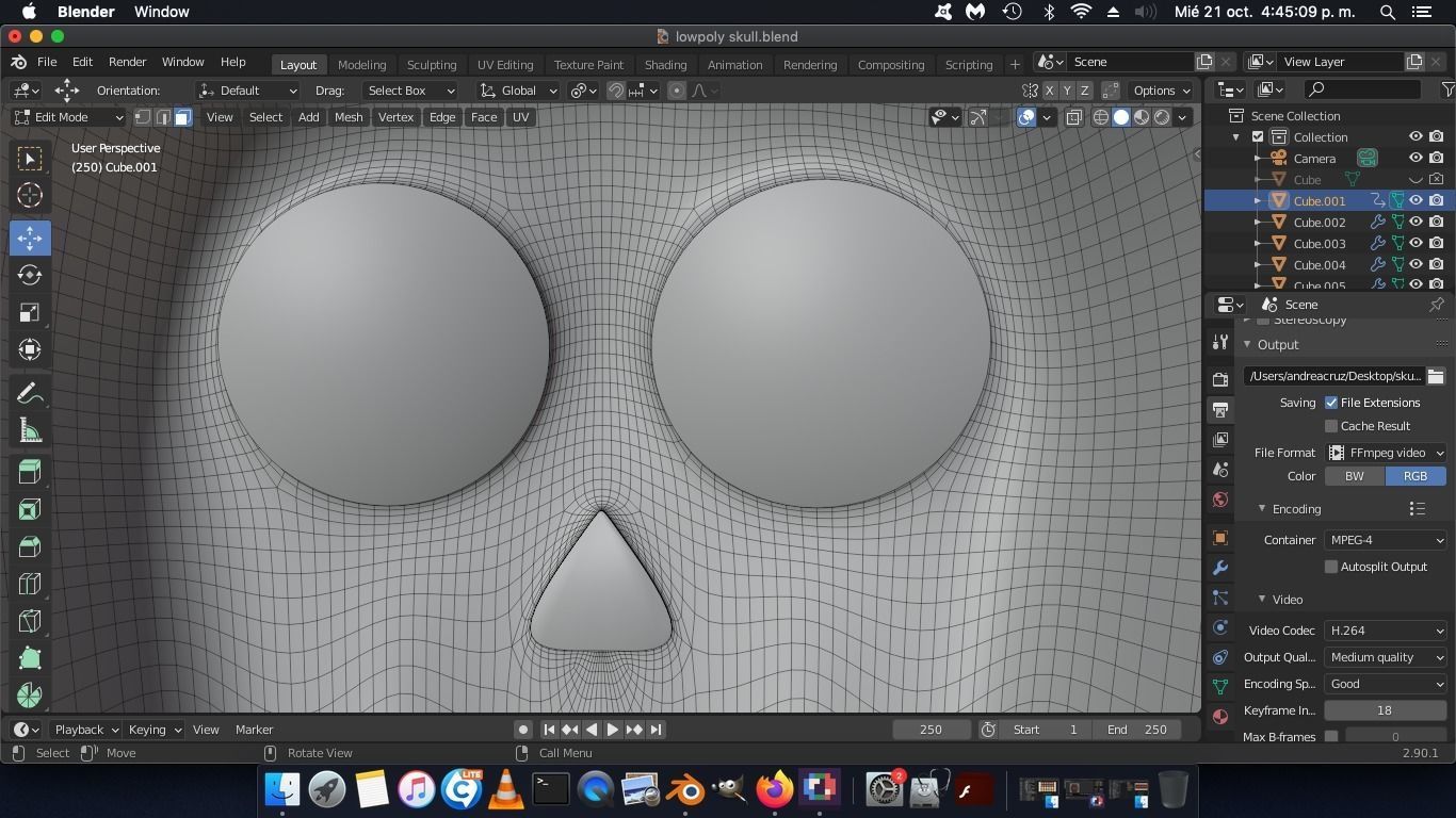 Skull Chocolate Mold  3D print model_15