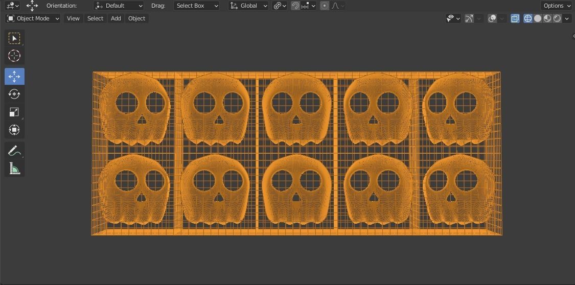 Skull Chocolate Mold  3D print model_6