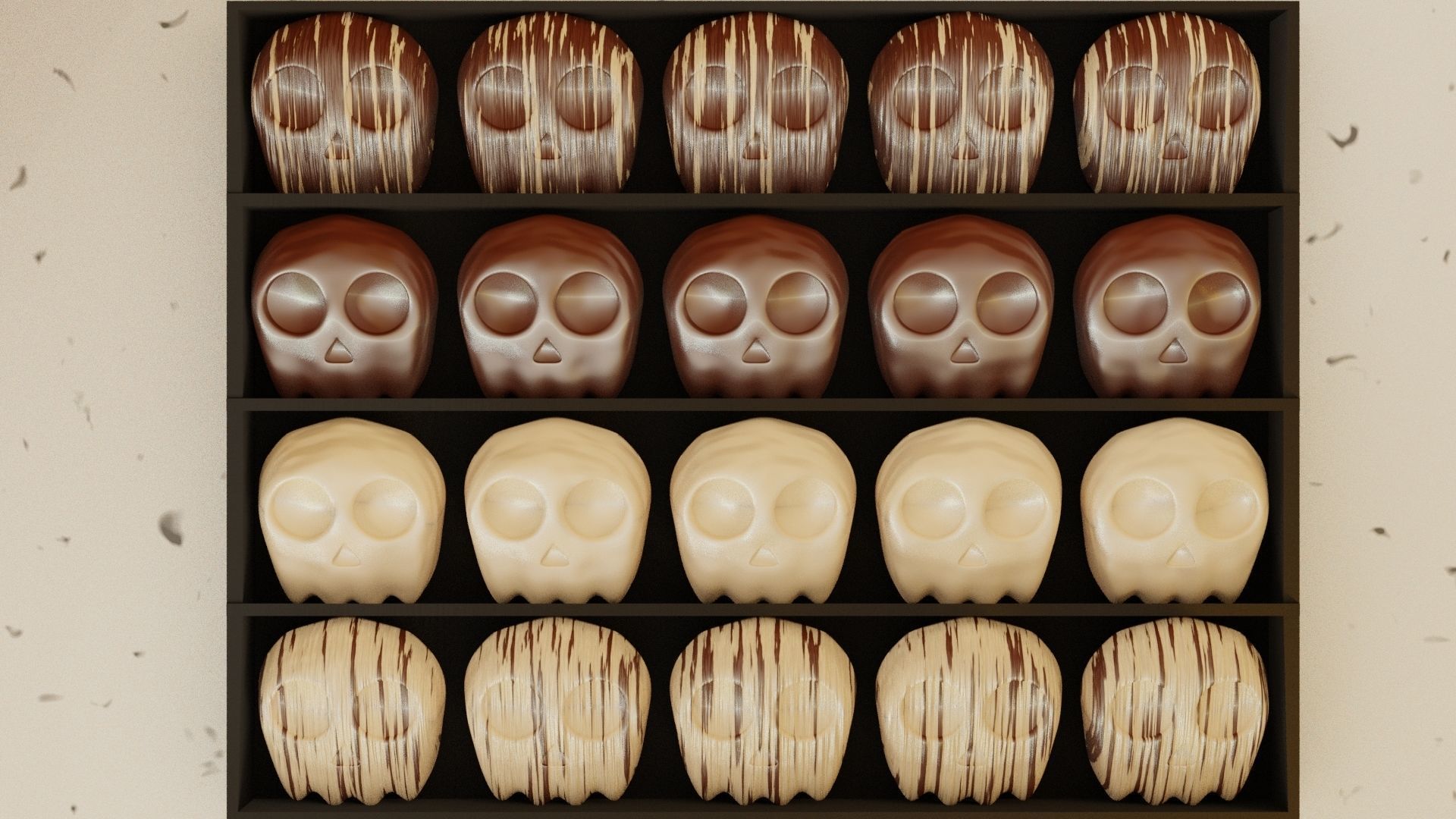 Skull Chocolate Mold  3D print model_4