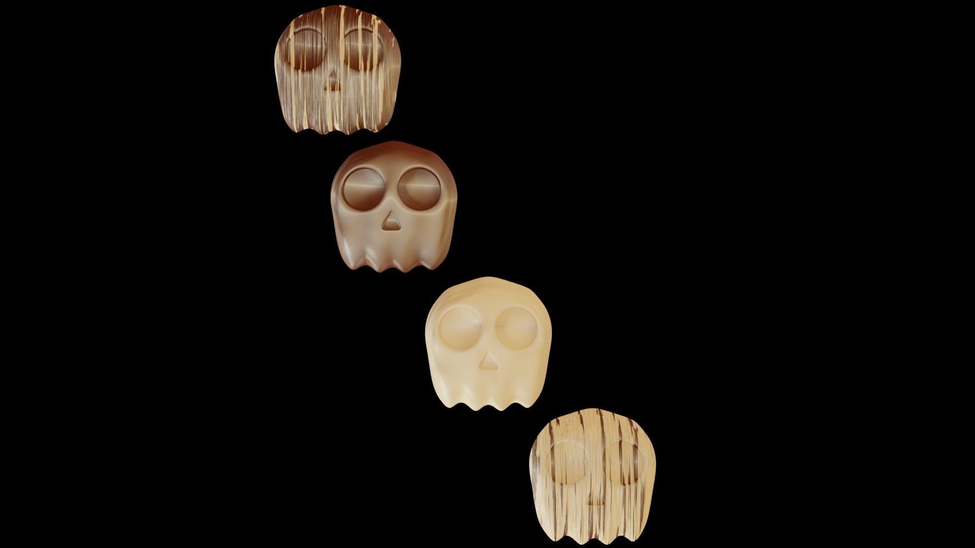 Skull Chocolate Mold  3D print model_10