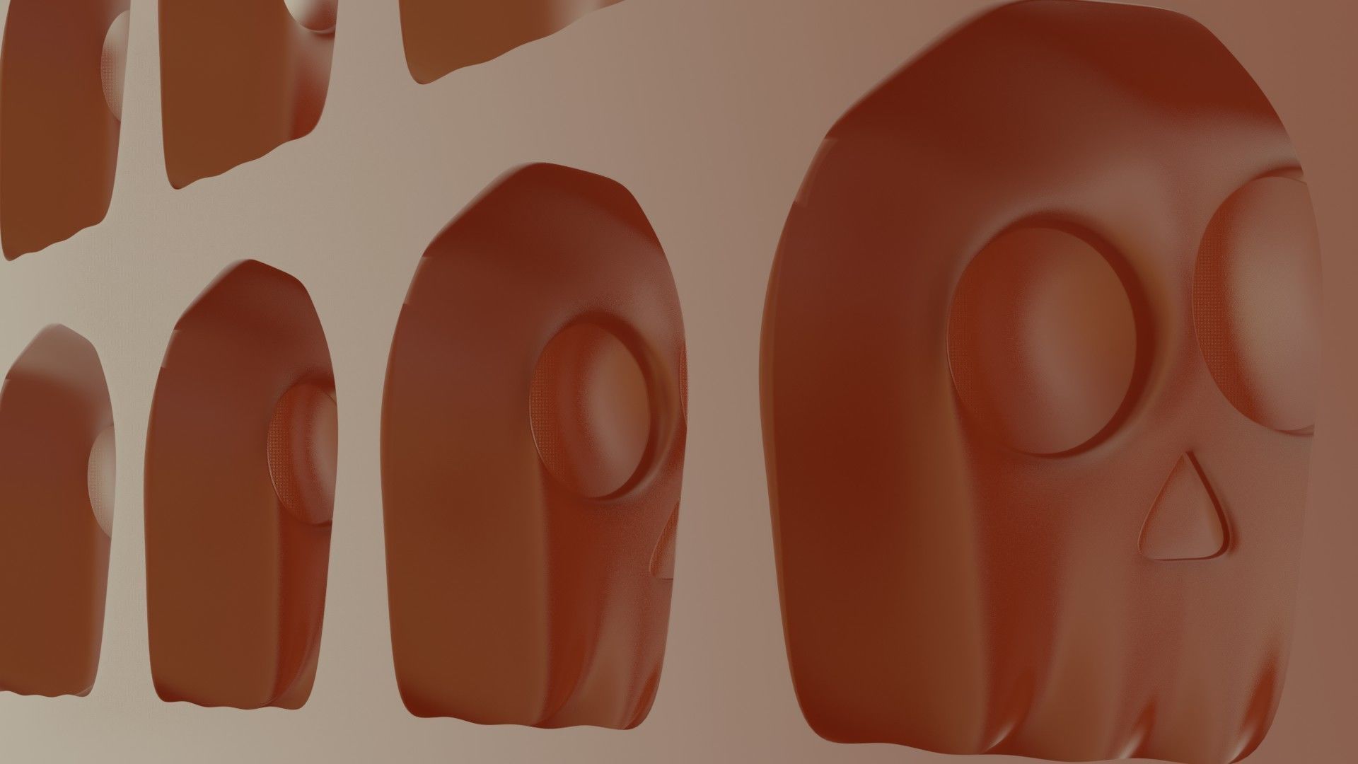 Skull Chocolate Mold  3D print model_2