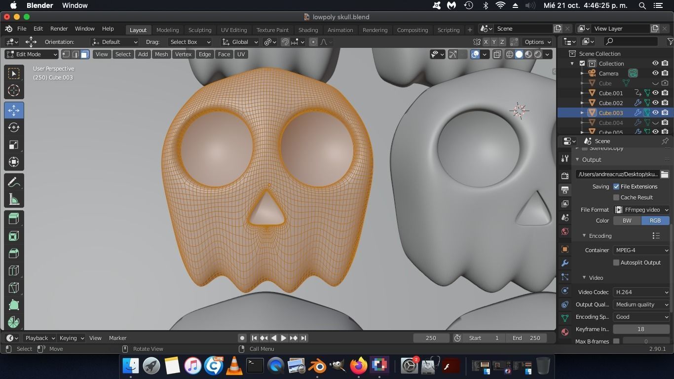 Skull Chocolate Mold  3D print model_22
