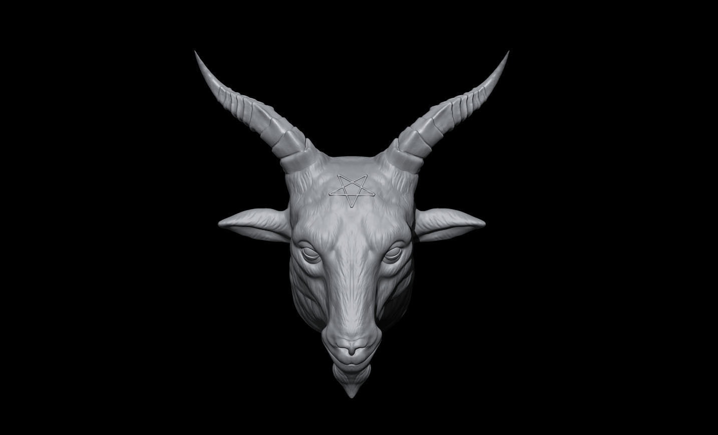 Baphomet Head 3D print model_1