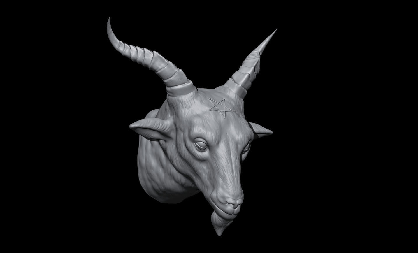 Baphomet Head 3D print model_2
