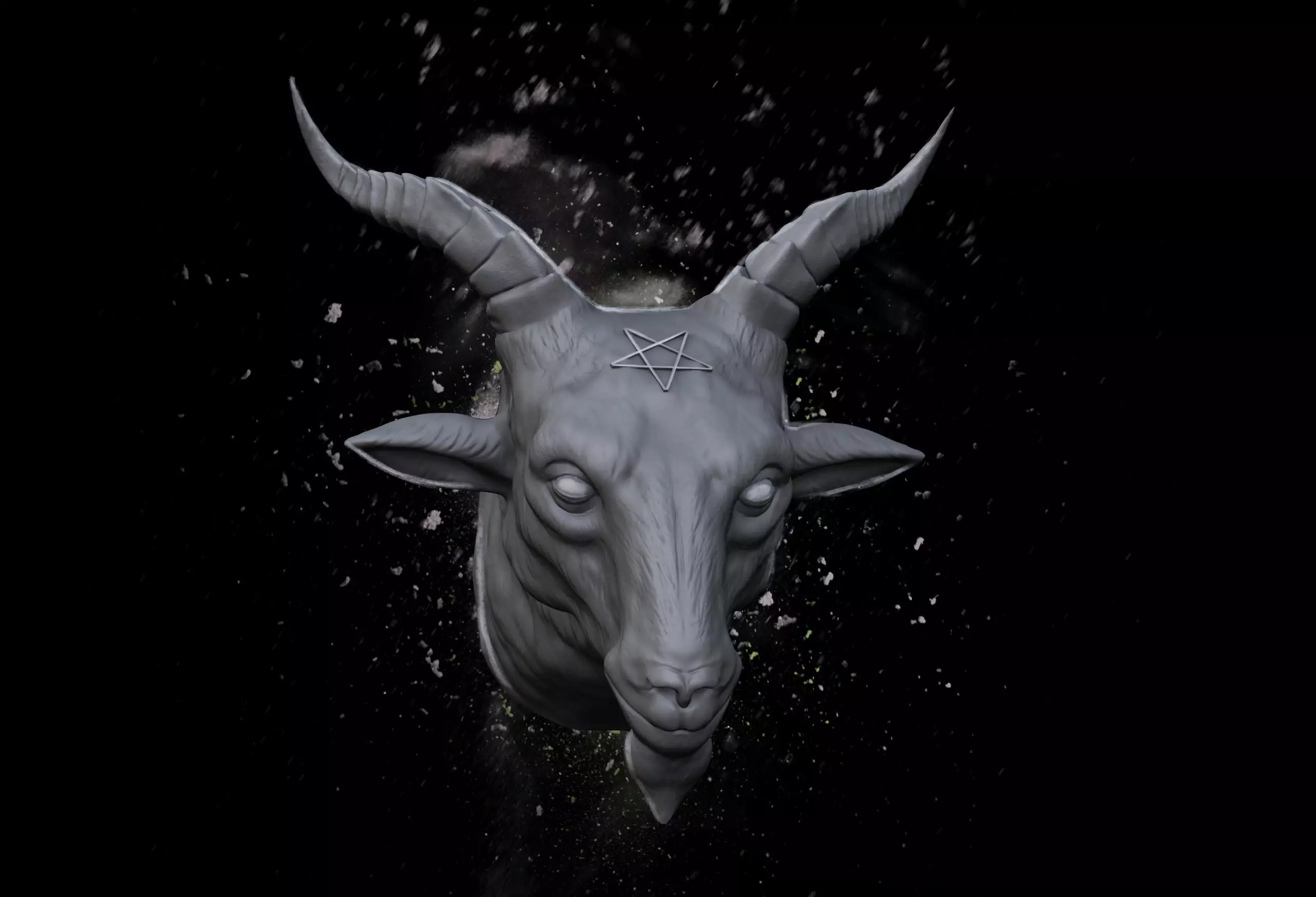 Baphomet Head 3D print model_0