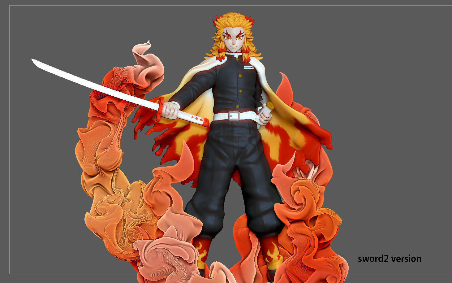 RENGOKU KIMETSU NO YAIBA ANIME STATUE CHARACTER 3D print model_11