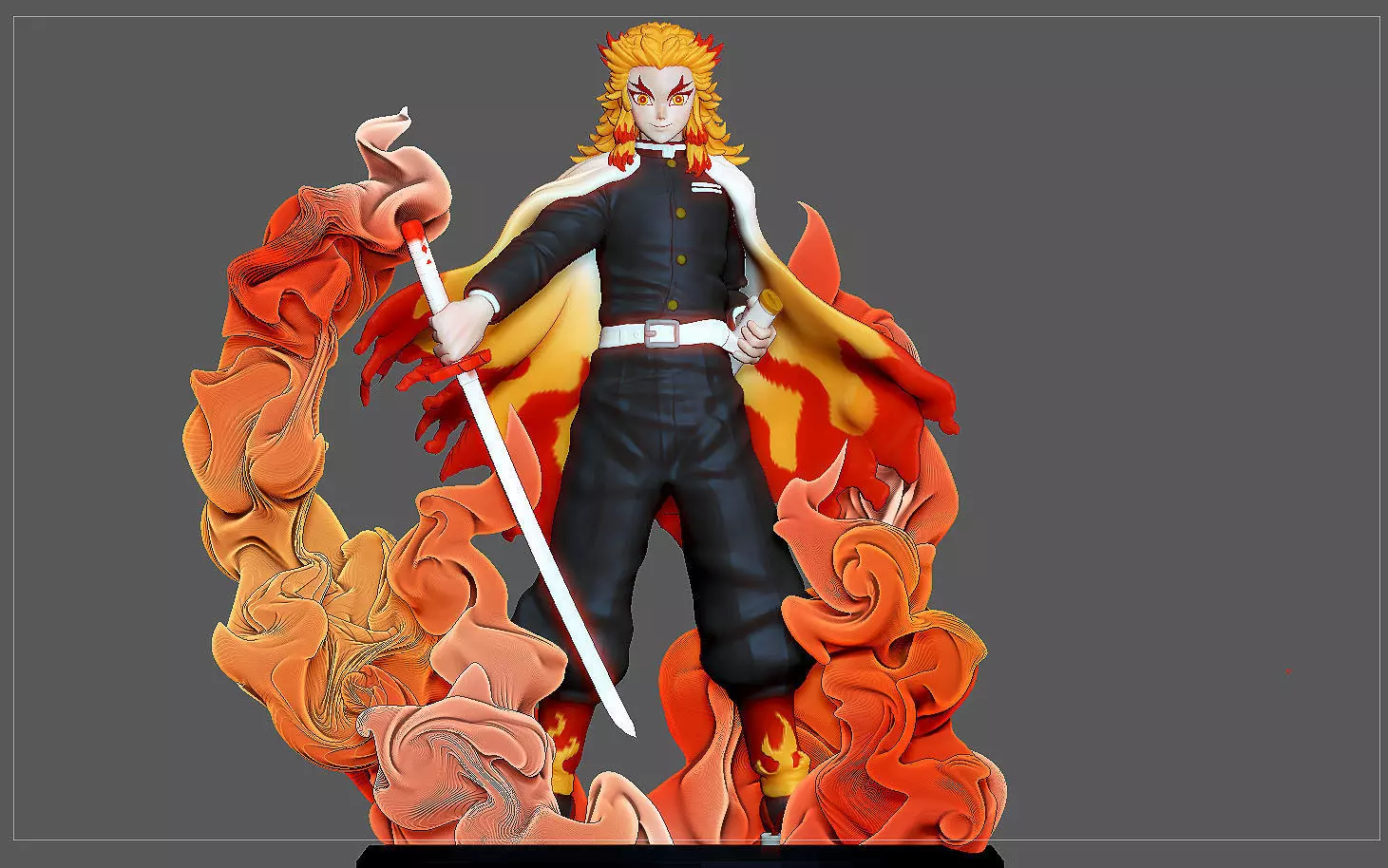 RENGOKU KIMETSU NO YAIBA ANIME STATUE CHARACTER 3D print model_0