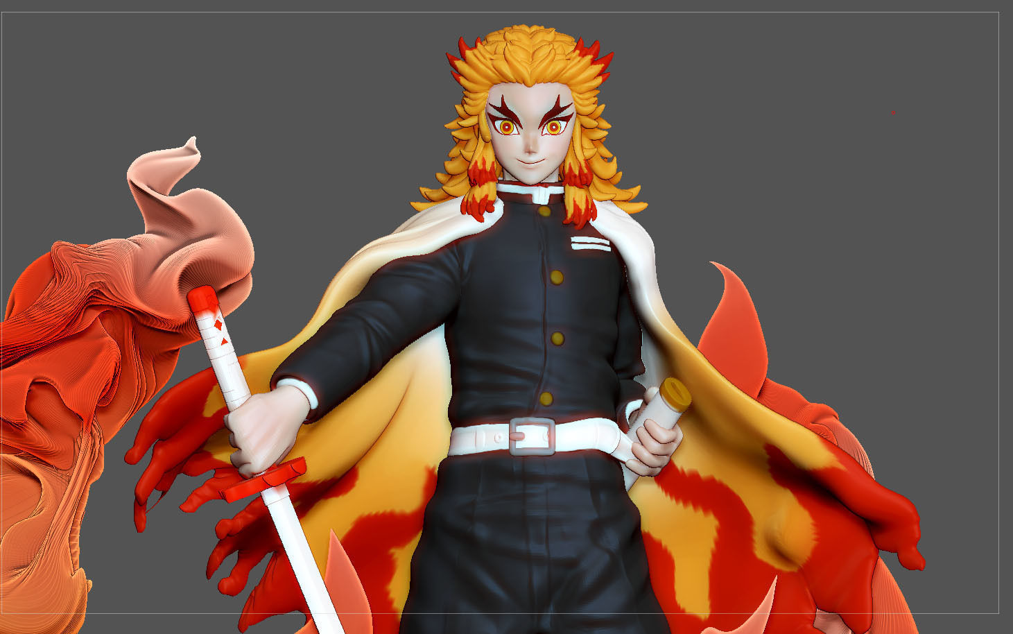 RENGOKU KIMETSU NO YAIBA ANIME STATUE CHARACTER 3D print model_1