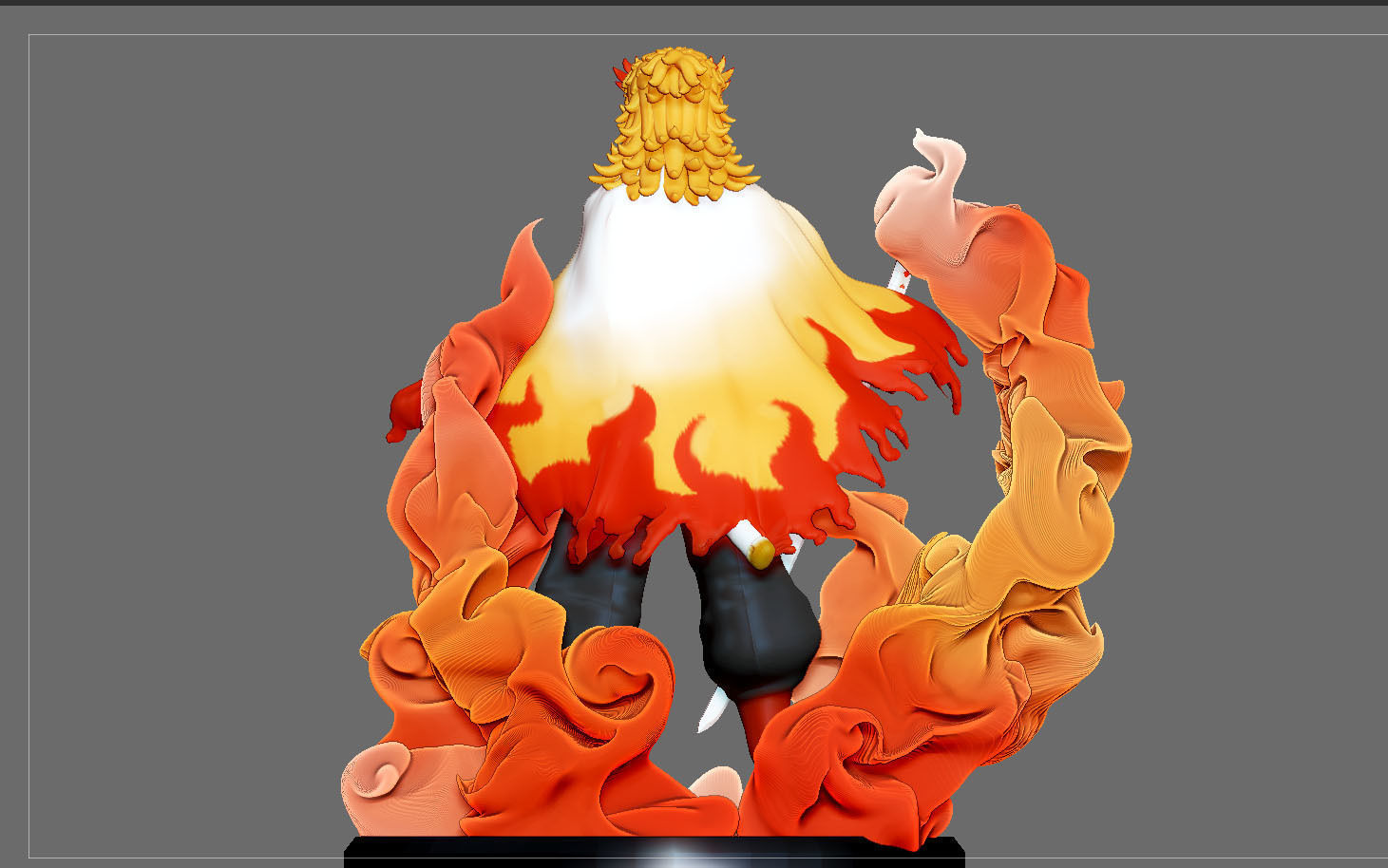 RENGOKU KIMETSU NO YAIBA ANIME STATUE CHARACTER 3D print model_7