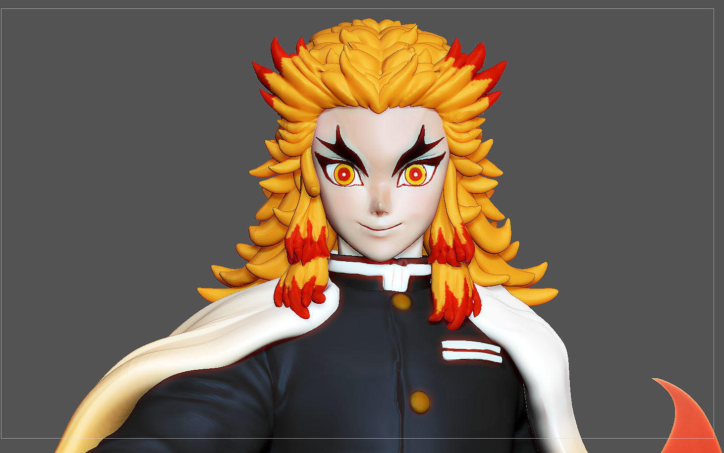 RENGOKU KIMETSU NO YAIBA ANIME STATUE CHARACTER 3D print model_2