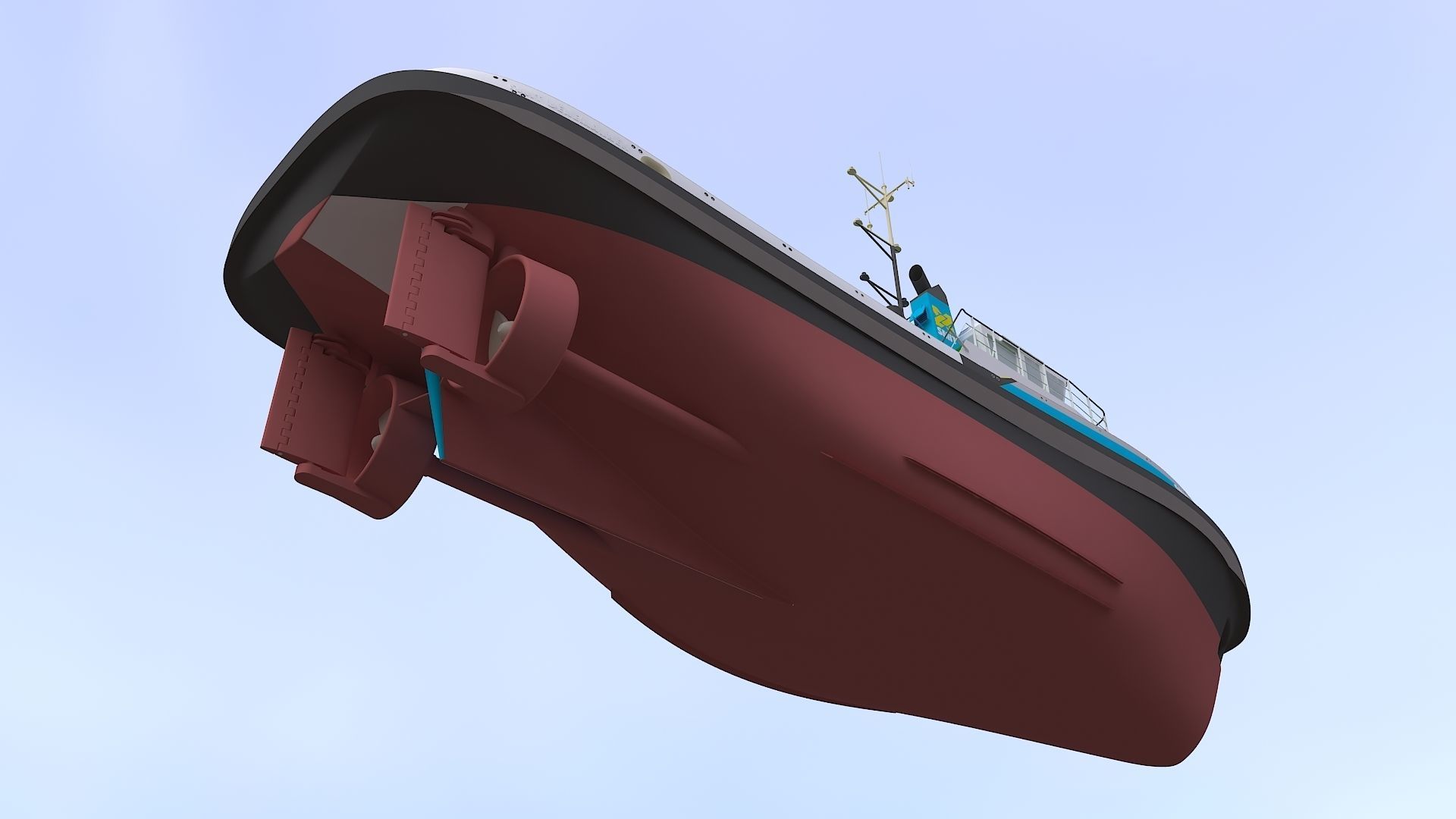 tug boat  3D model_1