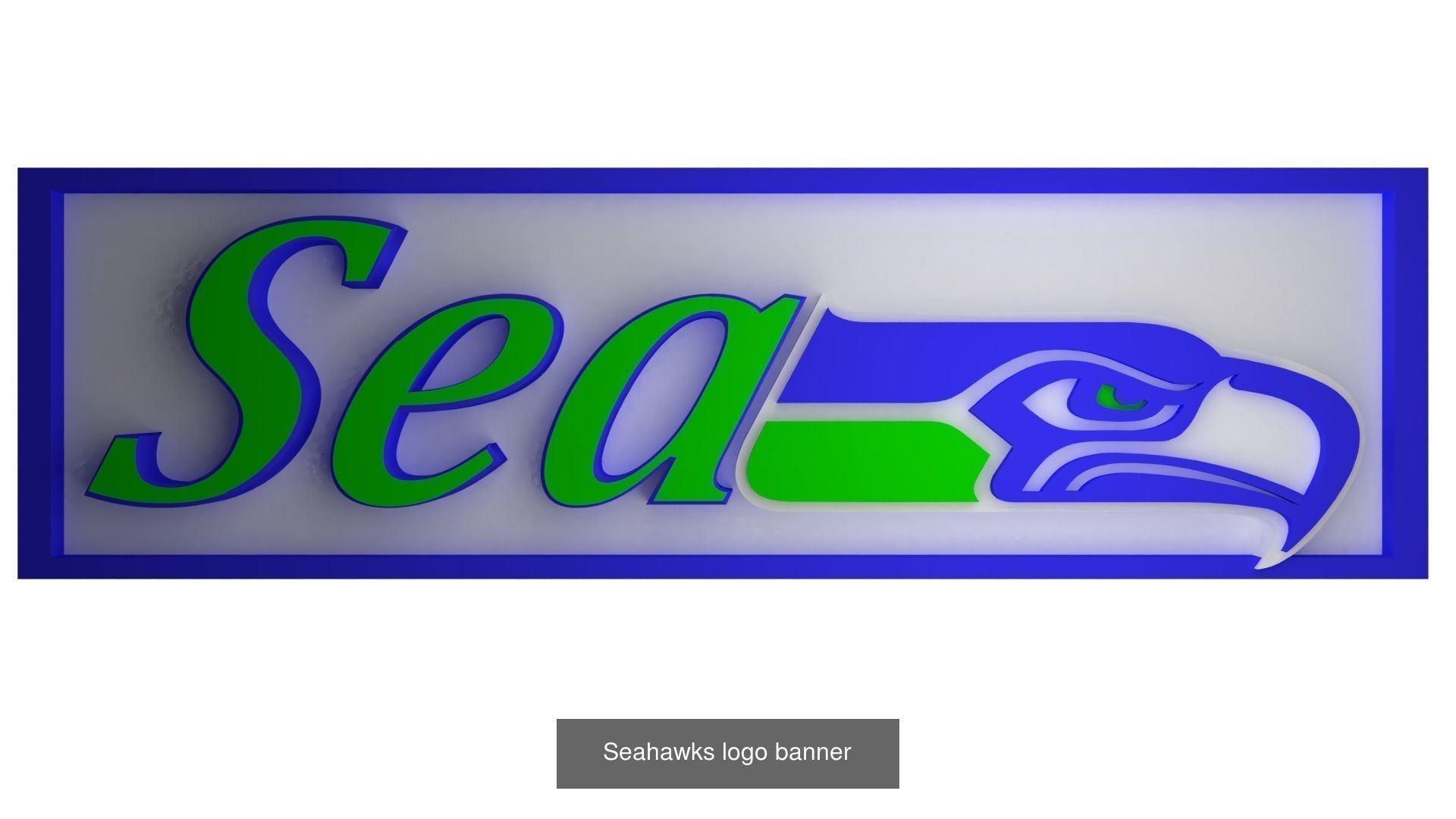 SeaHawks logo 3D Model Collection_2