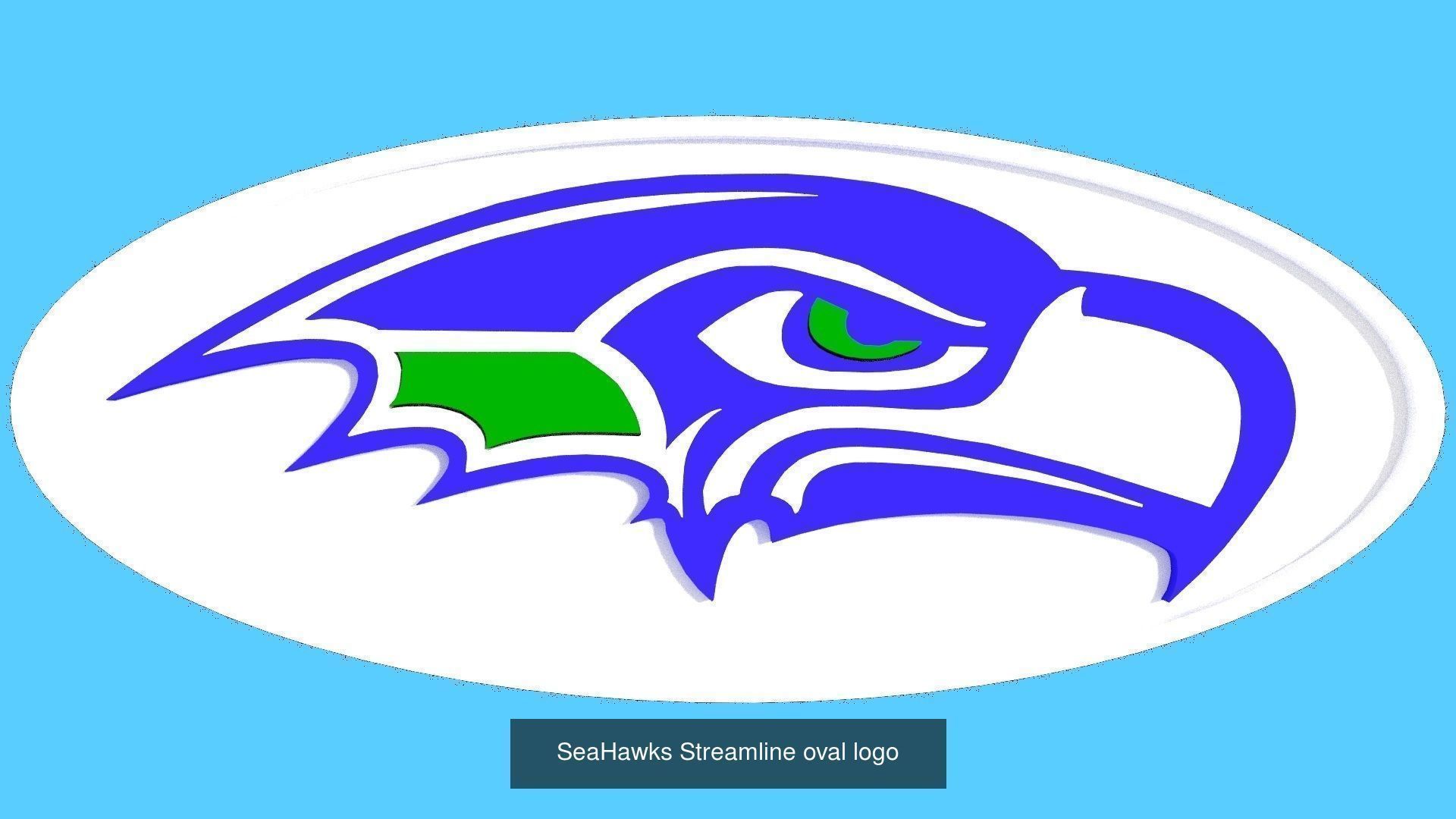 SeaHawks logo 3D Model Collection_3