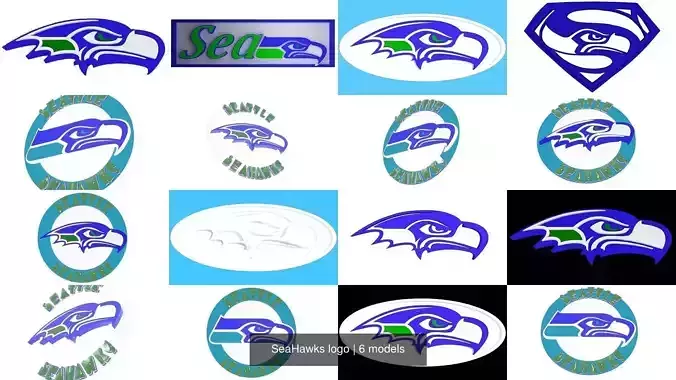 SeaHawks logo 3D Model Collection