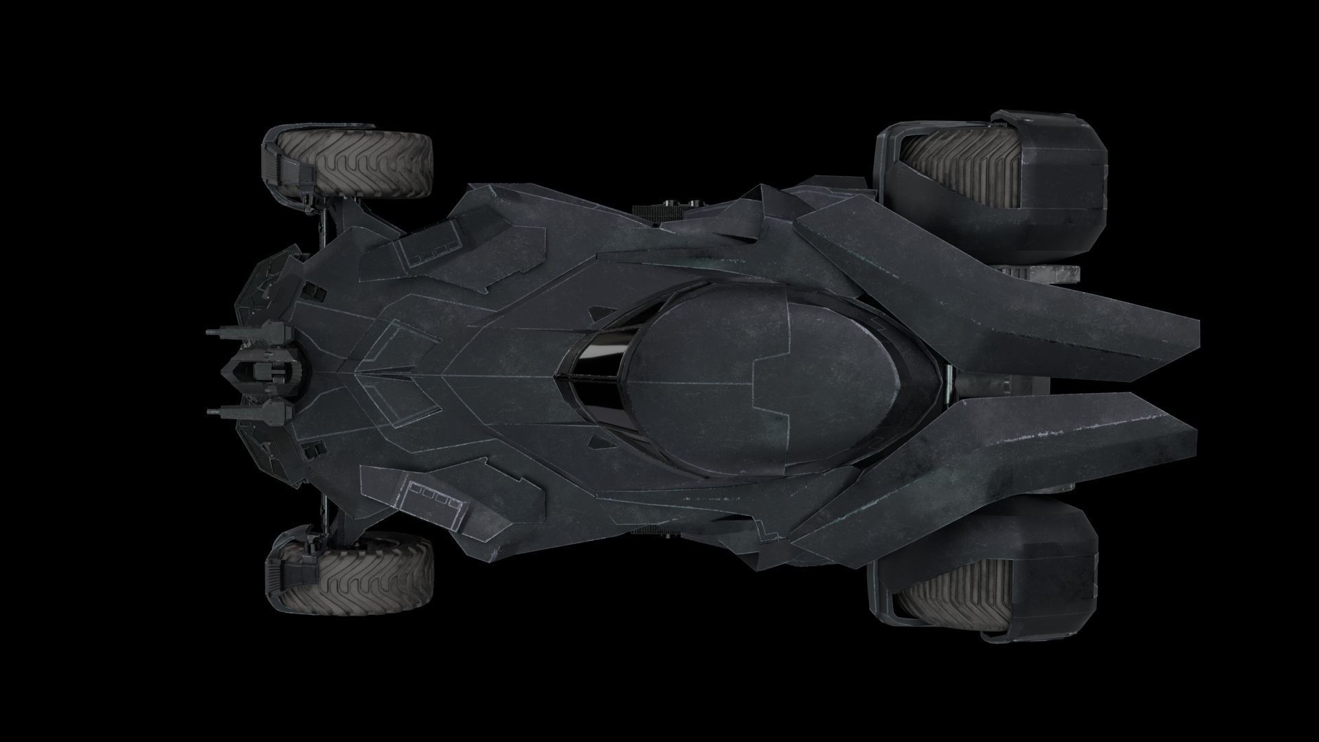 Batmobile  Batman vs Superman Low-poly 3D model_5