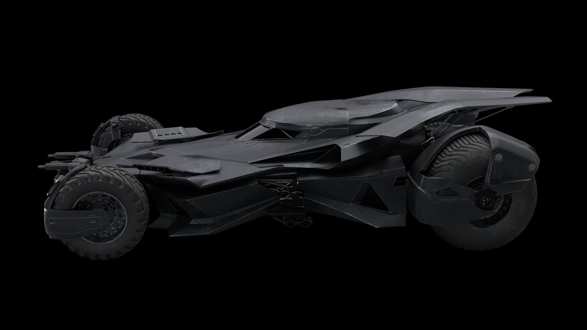 Batmobile  Batman vs Superman Low-poly 3D model_3