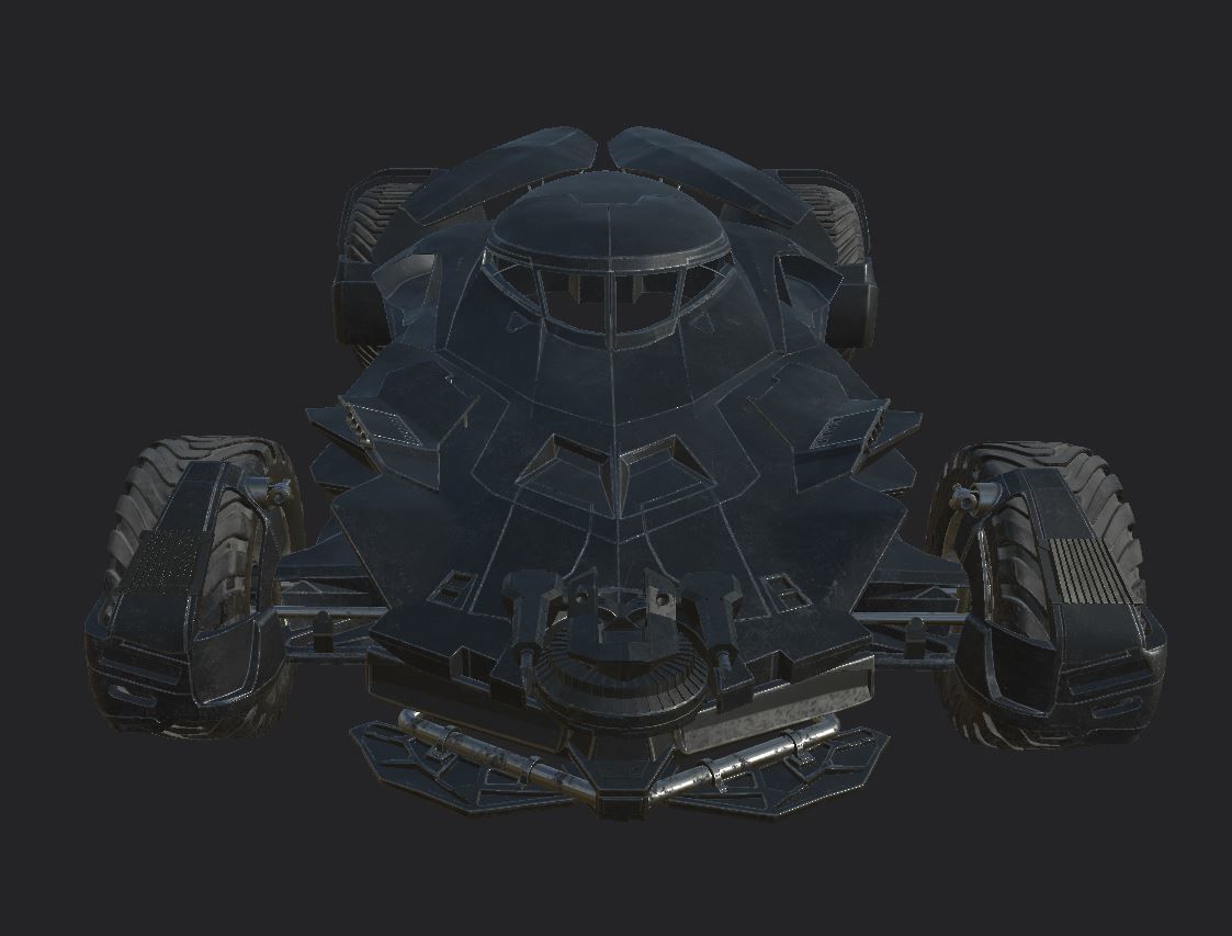 Batmobile  Batman vs Superman Low-poly 3D model_6