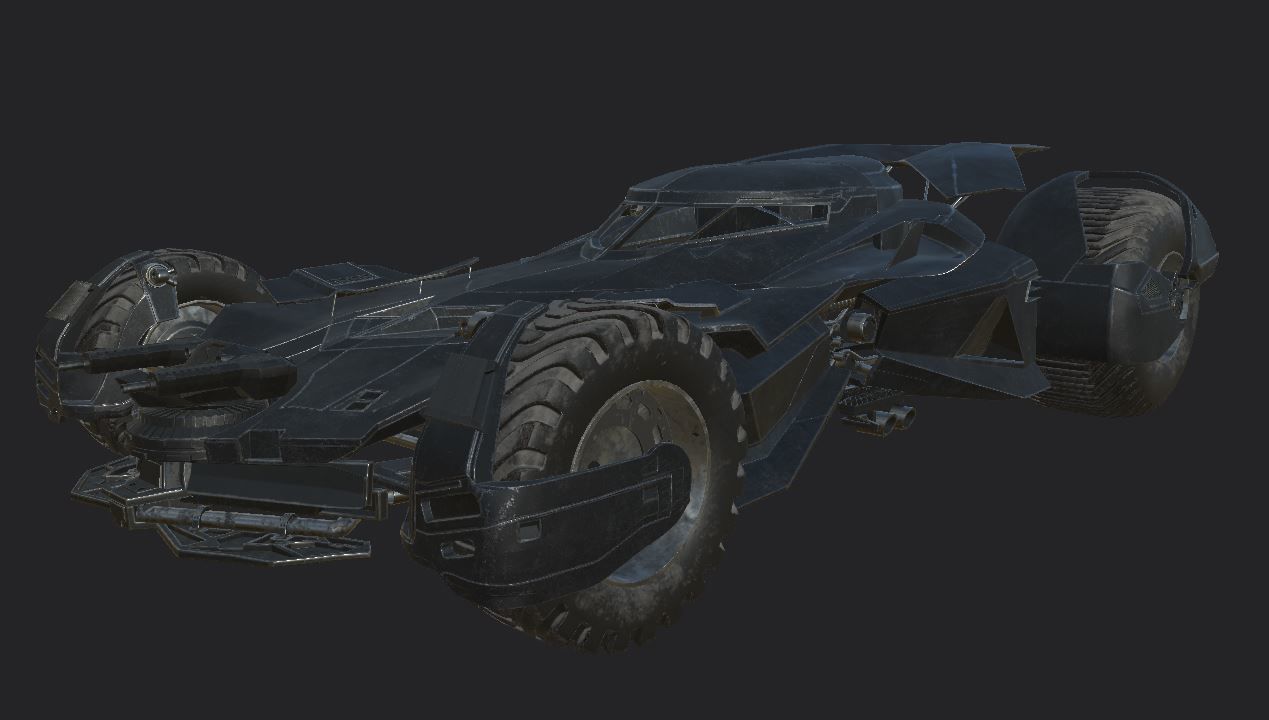 Batmobile  Batman vs Superman Low-poly 3D model_7