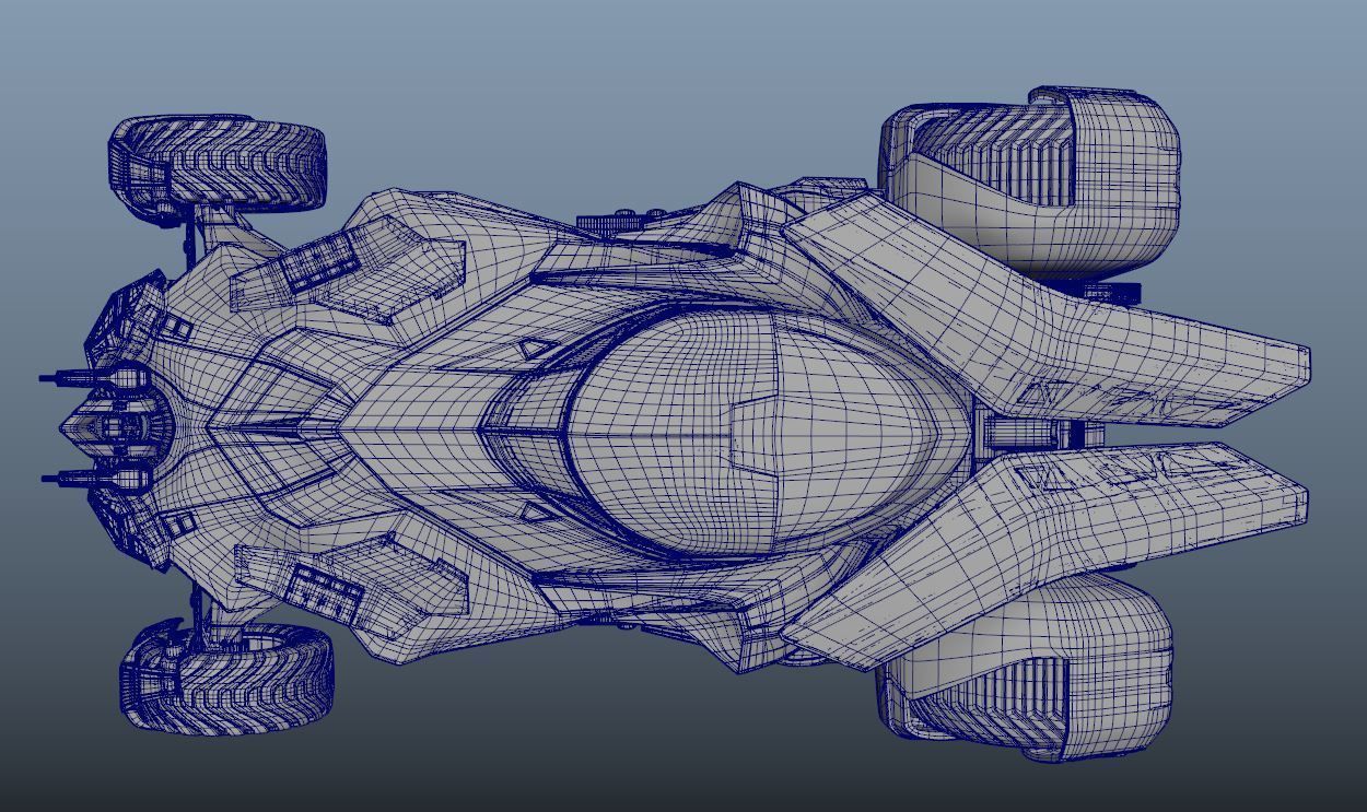 Batmobile  Batman vs Superman Low-poly 3D model_10
