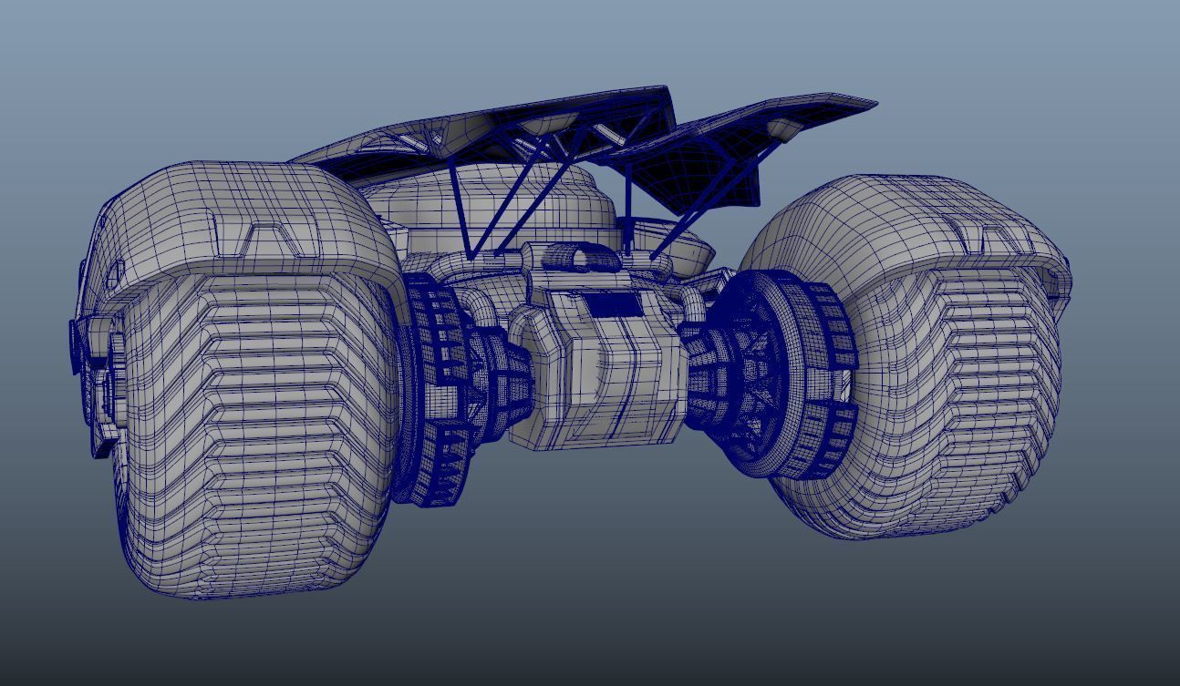 Batmobile  Batman vs Superman Low-poly 3D model_9