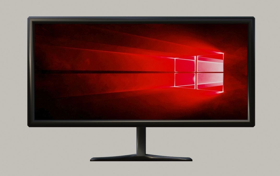 Realistic Desktop PC Low-poly 3D model_7