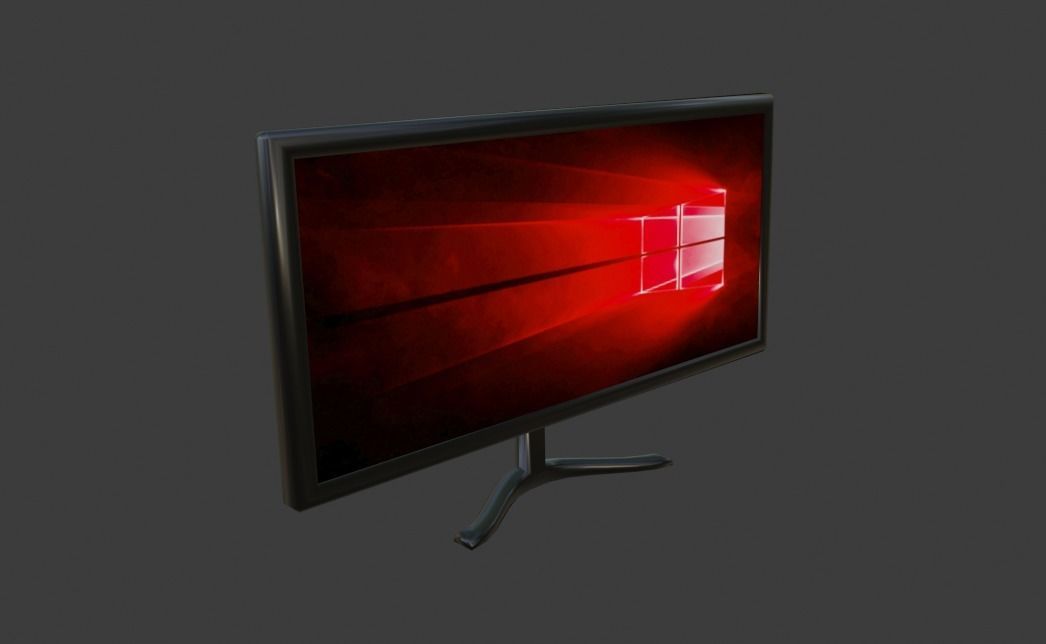 Realistic Desktop PC Low-poly 3D model_8