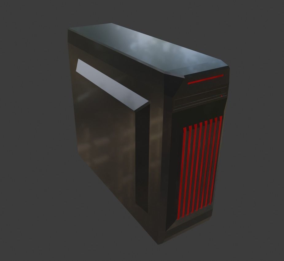 Realistic Desktop PC Low-poly 3D model_15