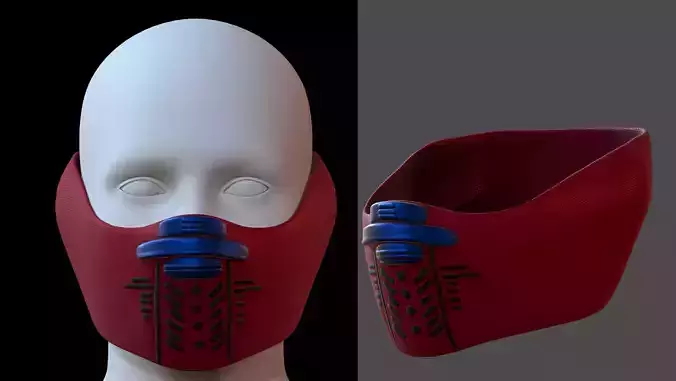 Gas mask helmet 3d model scifi Low-poly --- Low-poly 3D model Gas mask helmet 3d model scifi Low-poly --- Low-poly 3D model