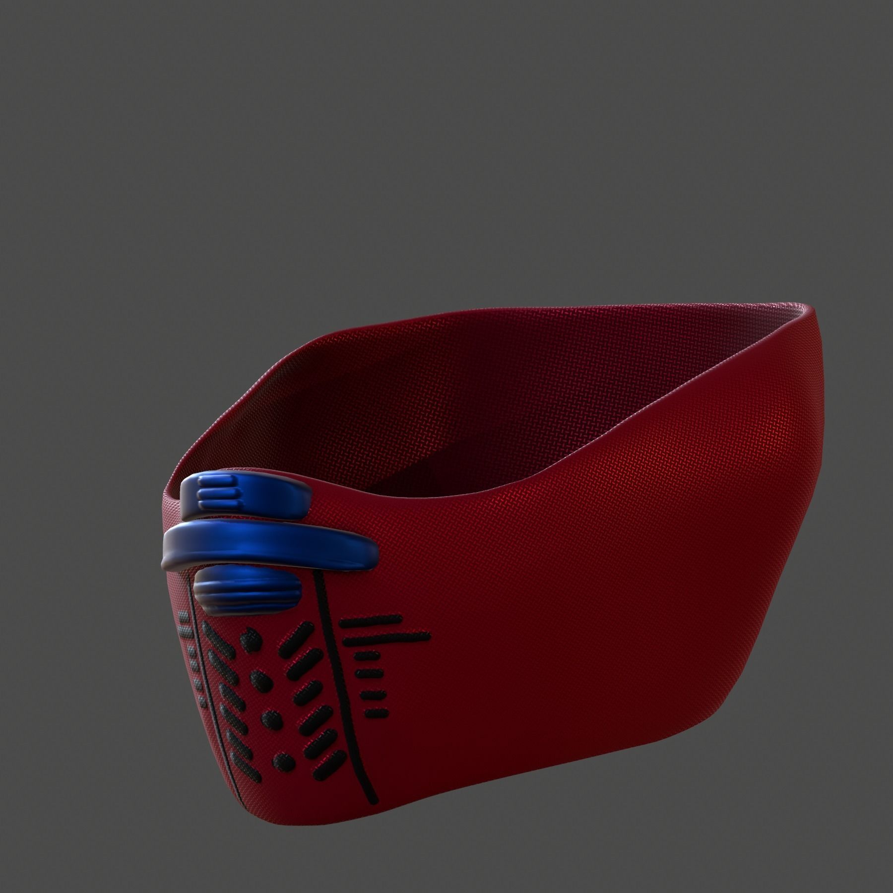 Gas mask helmet 3d model scifi Low-poly --- Low-poly 3D model_3