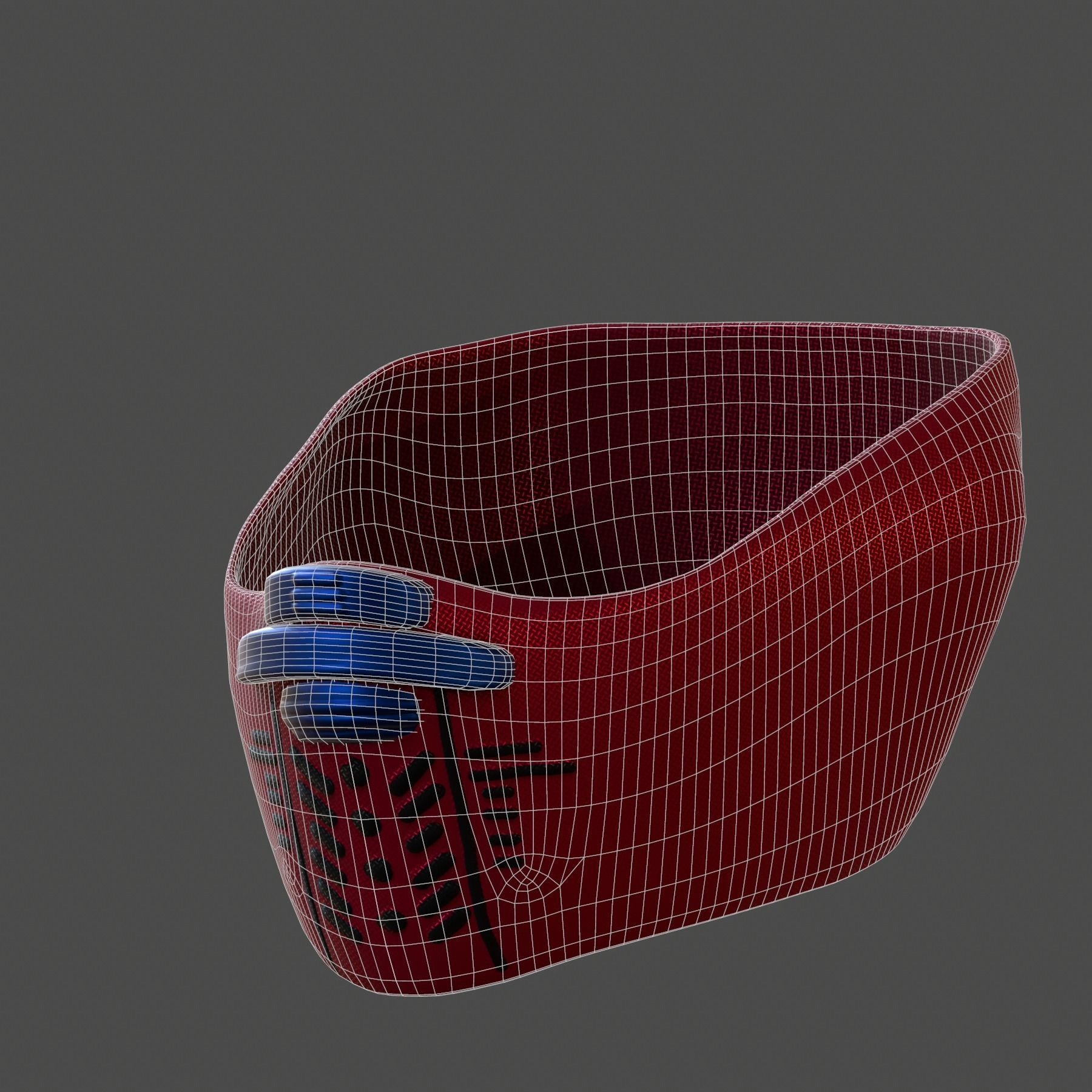 Gas mask helmet 3d model scifi Low-poly --- Low-poly 3D model_8