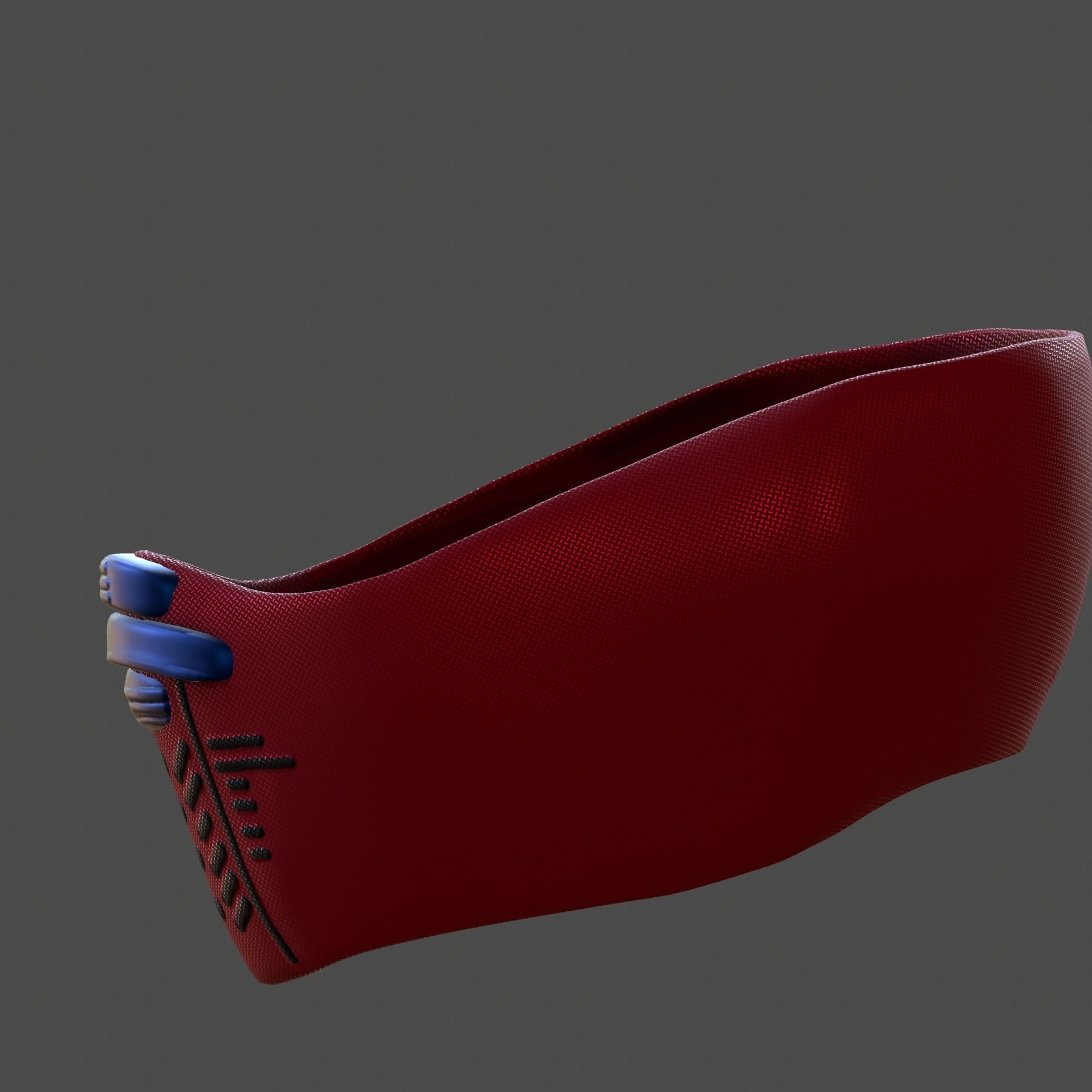 Gas mask helmet 3d model scifi Low-poly --- Low-poly 3D model_7